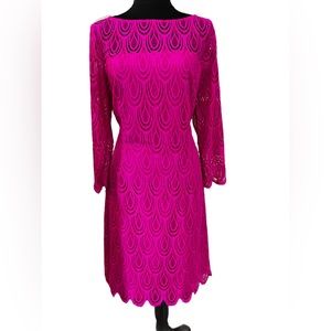 Lilly Pulitzer Hot Pink Crochet Dress (Sz 14)